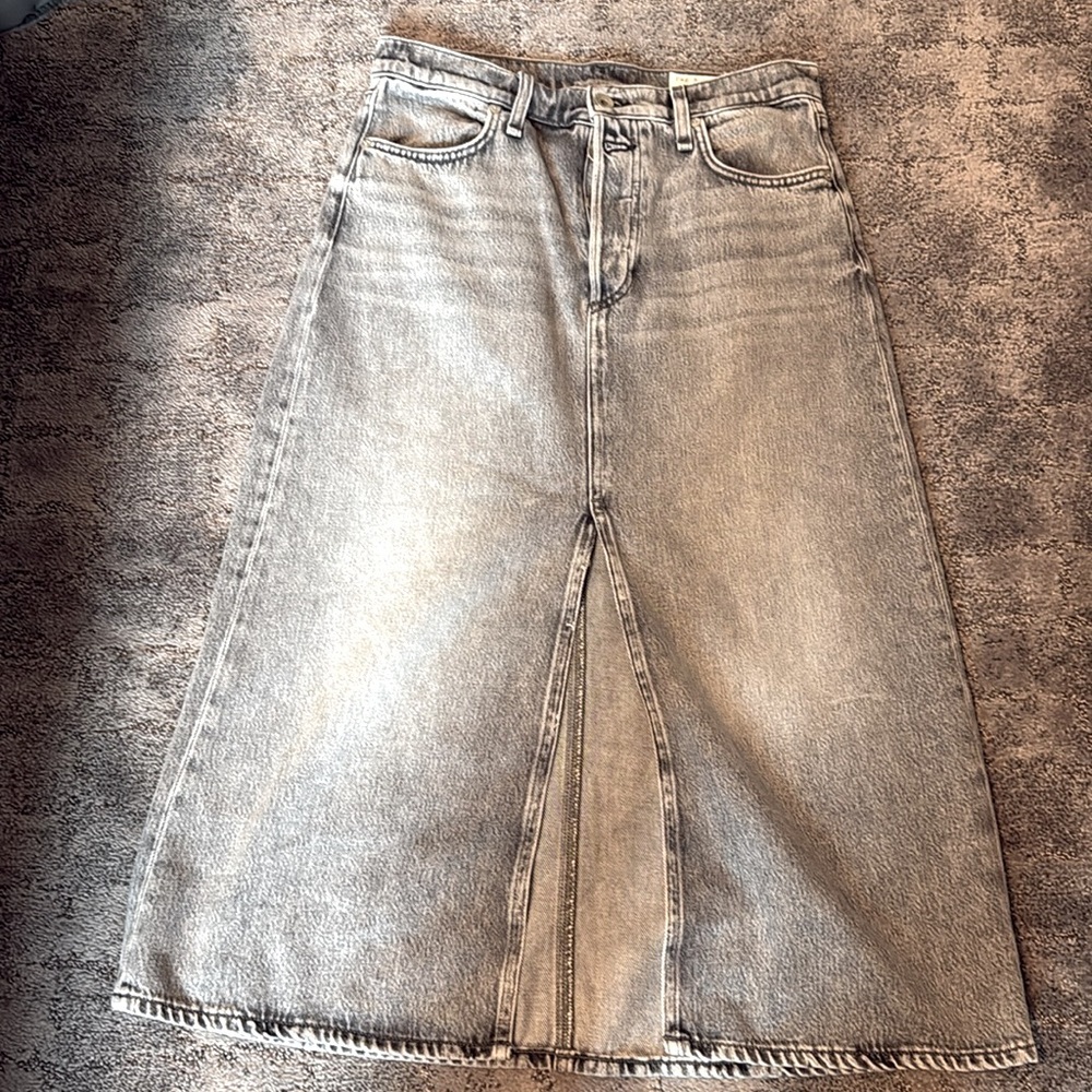 Rag & Bone “Broken In” Marlowe‎ denim high rise skirt 29 New - Picture 2 of 8